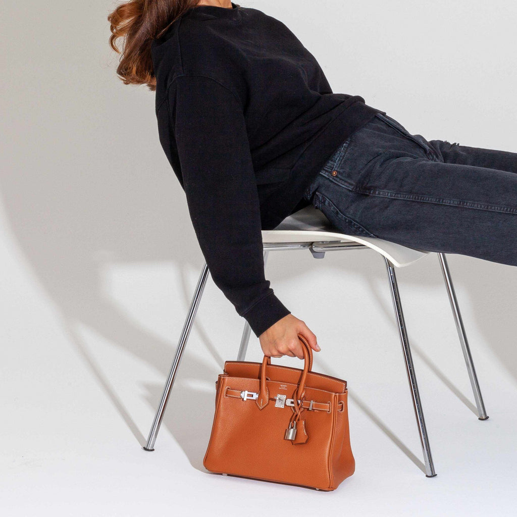 HermÃƒÆ’Ã‚Â¨s Birkin 25 Gold Taurillon Novillo Palladium Hardware