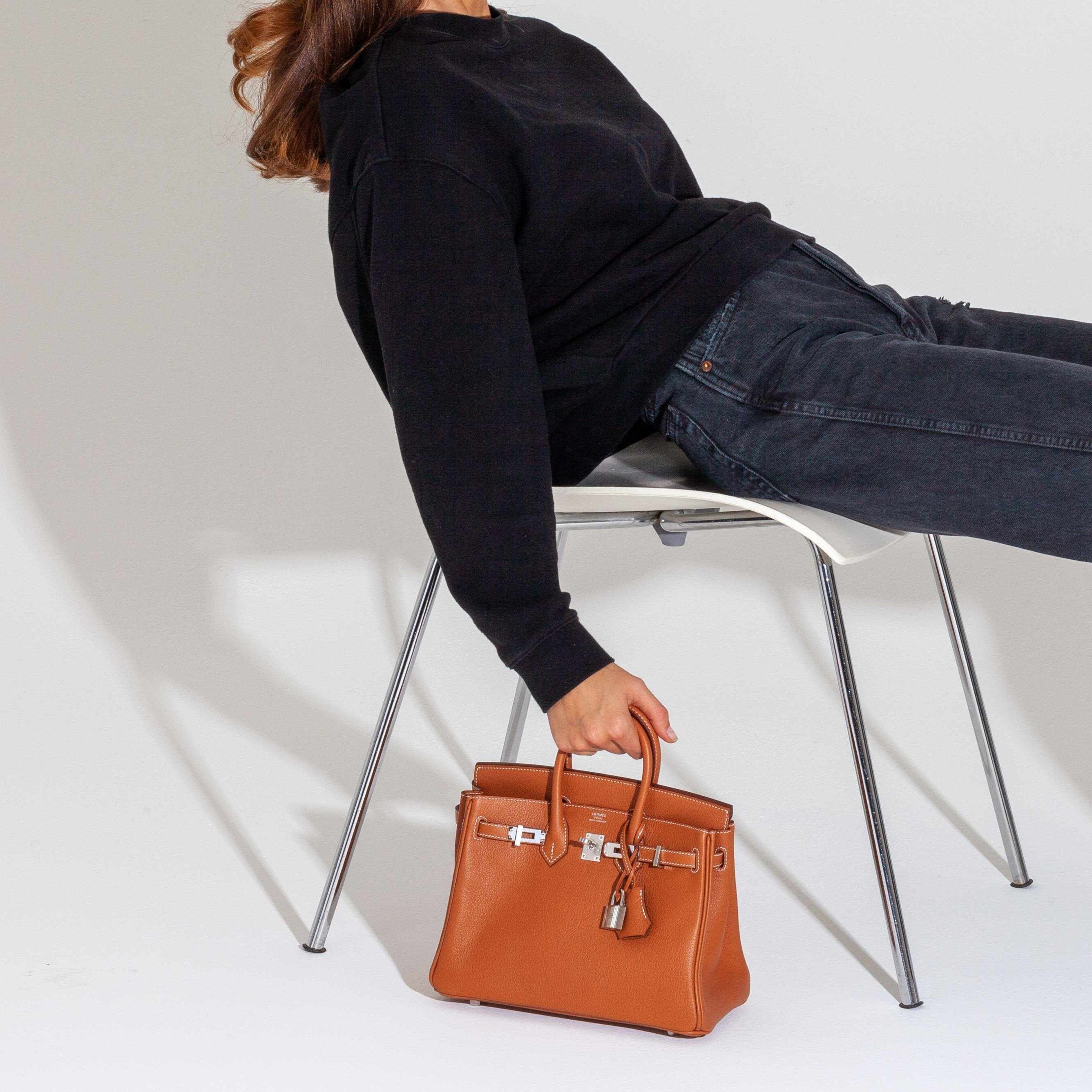 HermÃƒÆ’Ã‚Â¨s Birkin 25 Gold Taurillon Novillo Palladium Hardware
