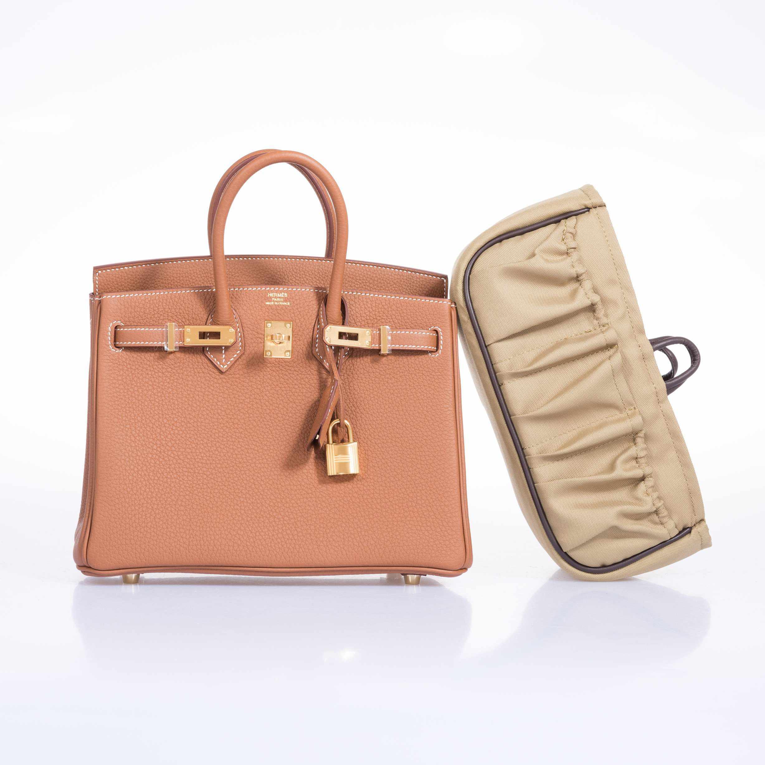 HermÃƒÆ’Ã‚Â¨s Birkin 25 Gold Togo Gold Hardware