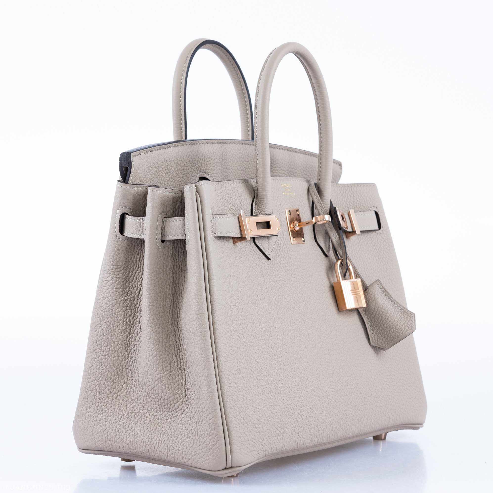 HermÃƒÆ’Ã‚Â¨s Birkin 25 Gris Asphalte Togo Rose Gold Hardware