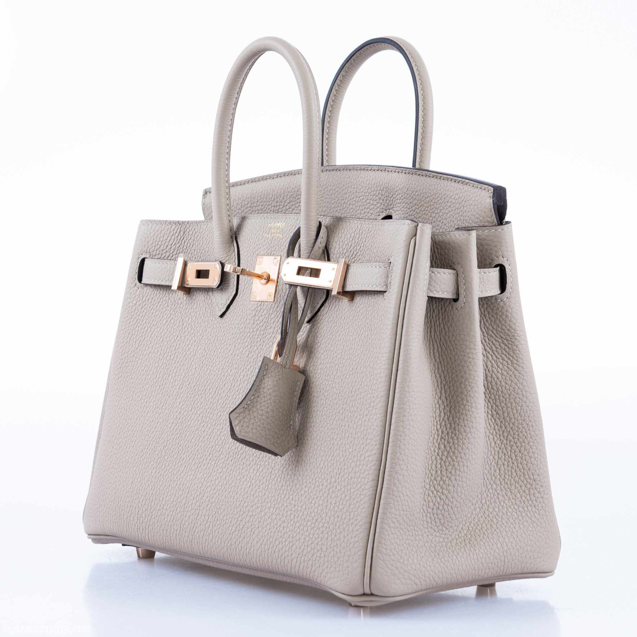 HermÃƒÆ’Ã‚Â¨s Birkin 25 Gris Asphalte Togo Rose Gold Hardware
