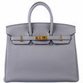 HermÃƒÆ’Ã‚Â¨s Birkin 25 Gris Mouette Togo Gold Hardware