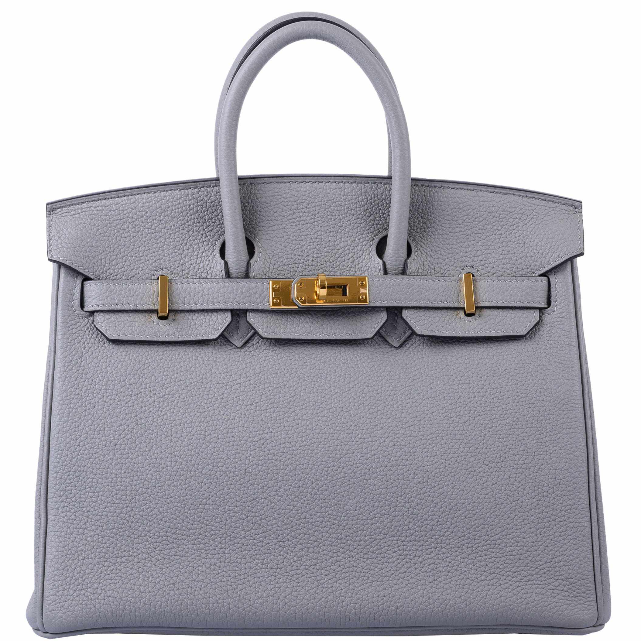 HermÃƒÆ’Ã‚Â¨s Birkin 25 Gris Mouette Togo Gold Hardware