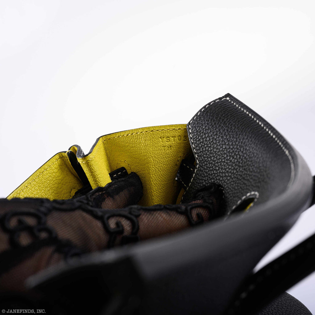 HermÃƒÆ’Ã‚Â¨s Birkin 25 HSS Black Togo & Lime Gold Hardware - 2020, Y