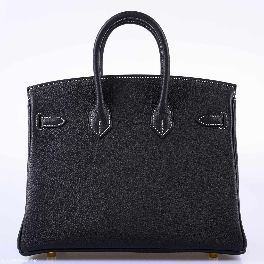 HermÃƒÆ’Ã‚Â¨s Birkin 25 HSS Black Togo & Lime Gold Hardware - 2020, Y