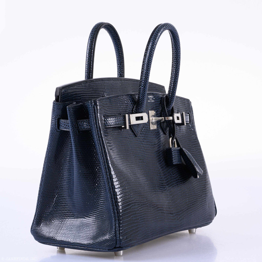 HermÃƒÆ’Ã‚Â¨s Birkin 25 Indigo Lizard Palladium Hardware - 2019