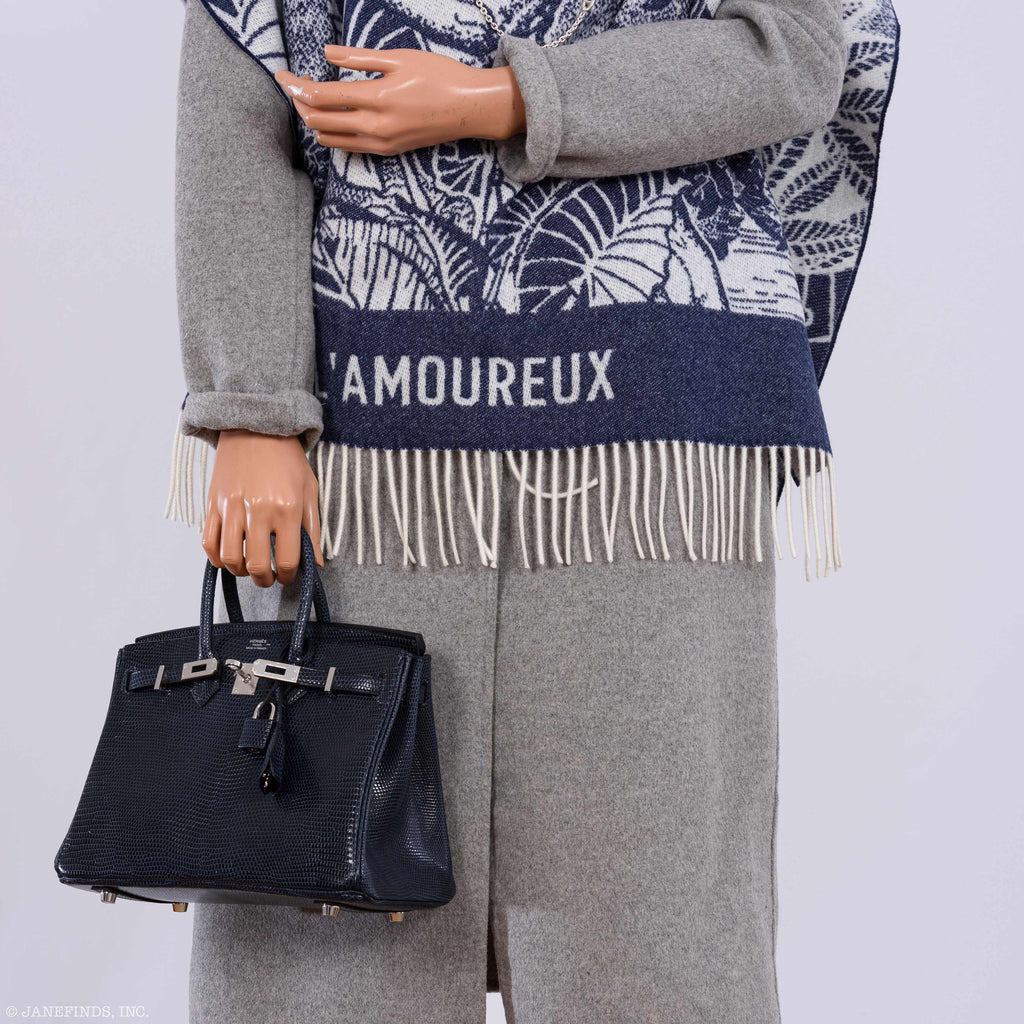 HermÃƒÆ’Ã‚Â¨s Birkin 25 Indigo Lizard Palladium Hardware - 2019
