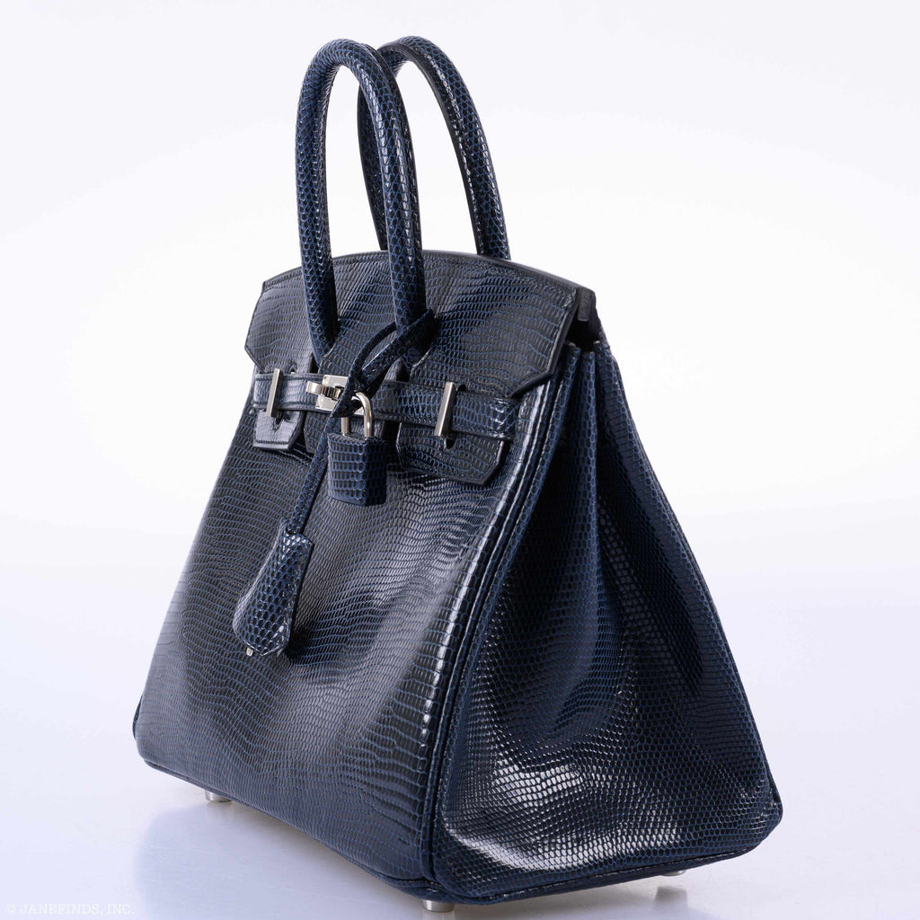 HermÃƒÆ’Ã‚Â¨s Birkin 25 Indigo Lizard Palladium Hardware - 2019