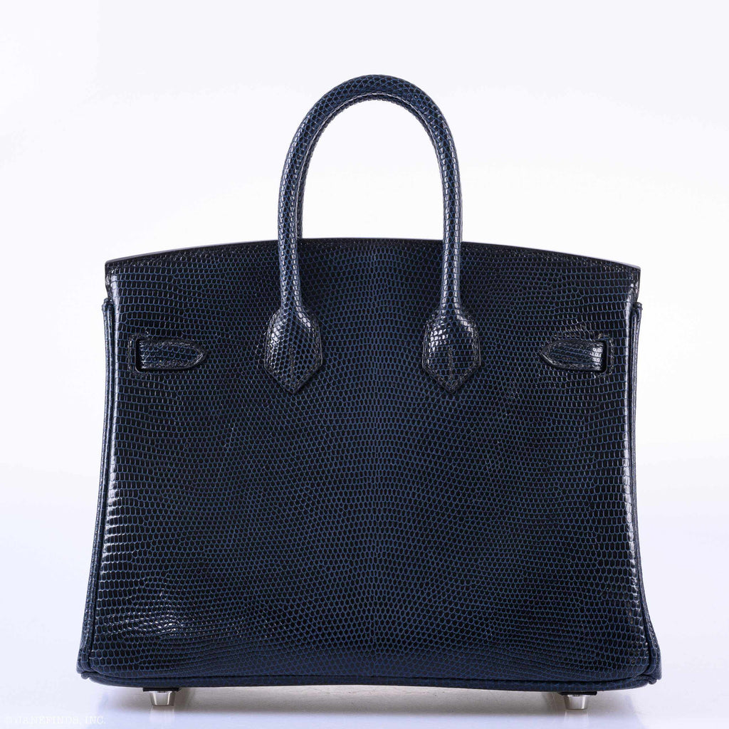 HermÃƒÆ’Ã‚Â¨s Birkin 25 Indigo Lizard Palladium Hardware - 2019
