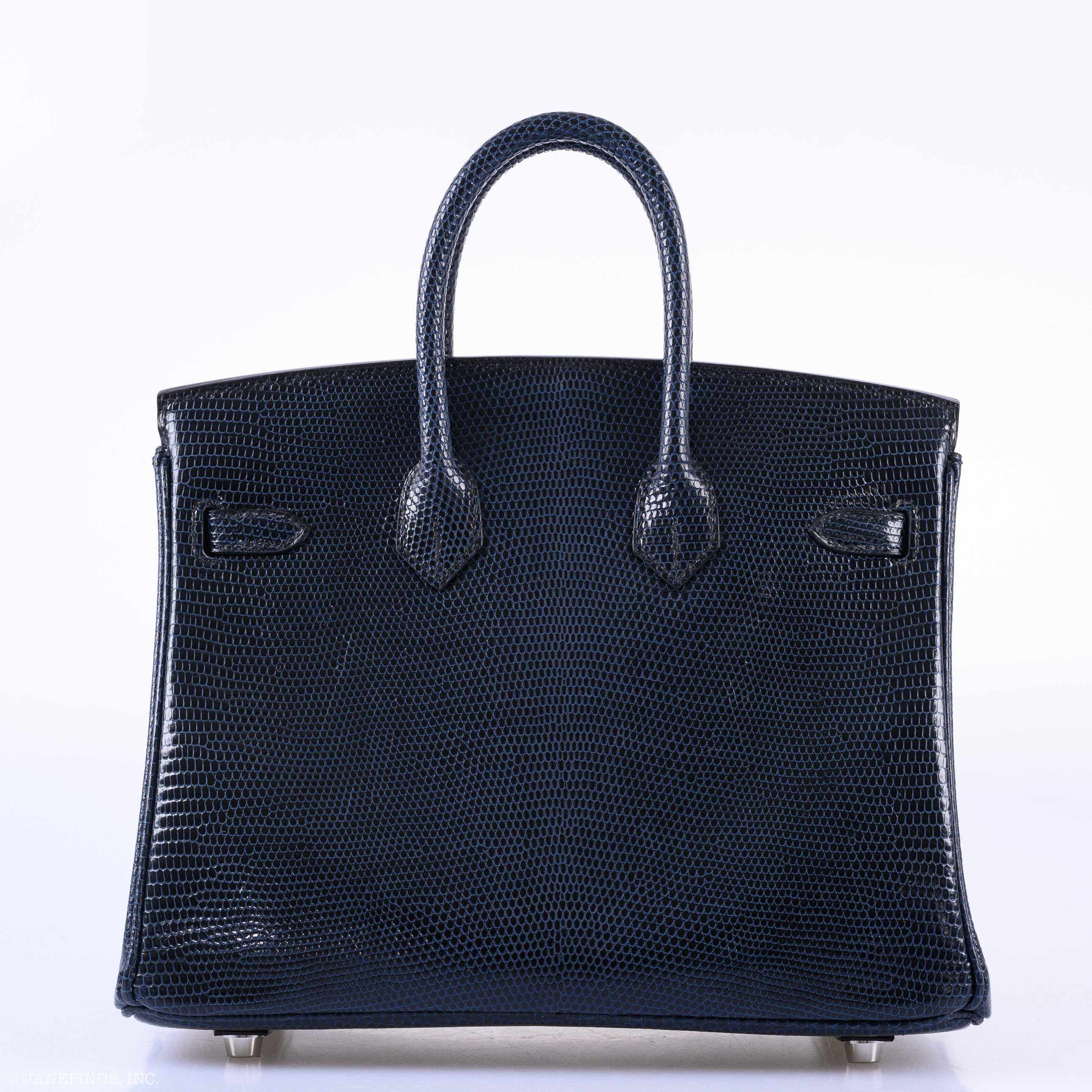 HermÃƒÆ’Ã‚Â¨s Birkin 25 Indigo Lizard Palladium Hardware - 2019