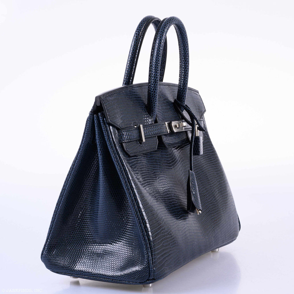 HermÃƒÆ’Ã‚Â¨s Birkin 25 Indigo Lizard Palladium Hardware - 2019