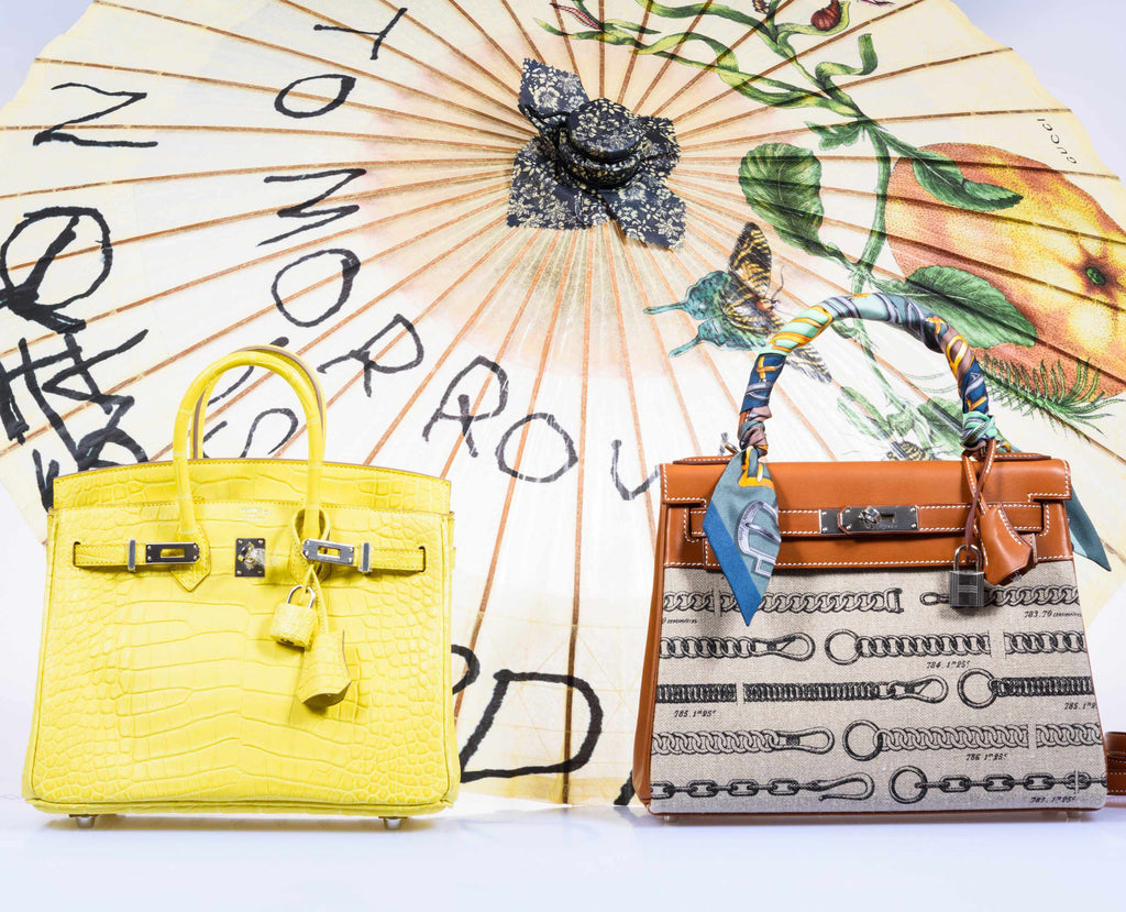 HermÃƒÆ’Ã‚Â¨s Birkin 25 Lime Yellow Matte Alligator Palladium Hardware