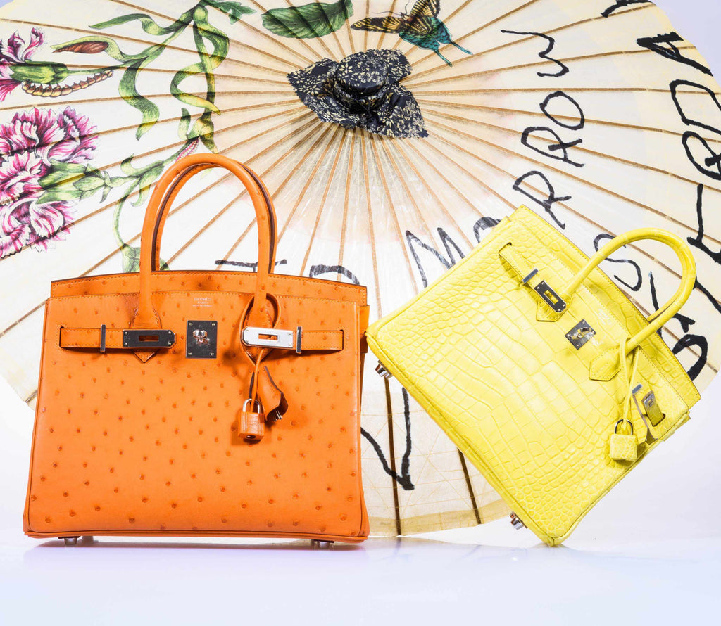 HermÃƒÆ’Ã‚Â¨s Birkin 25 Lime Yellow Matte Alligator Palladium Hardware