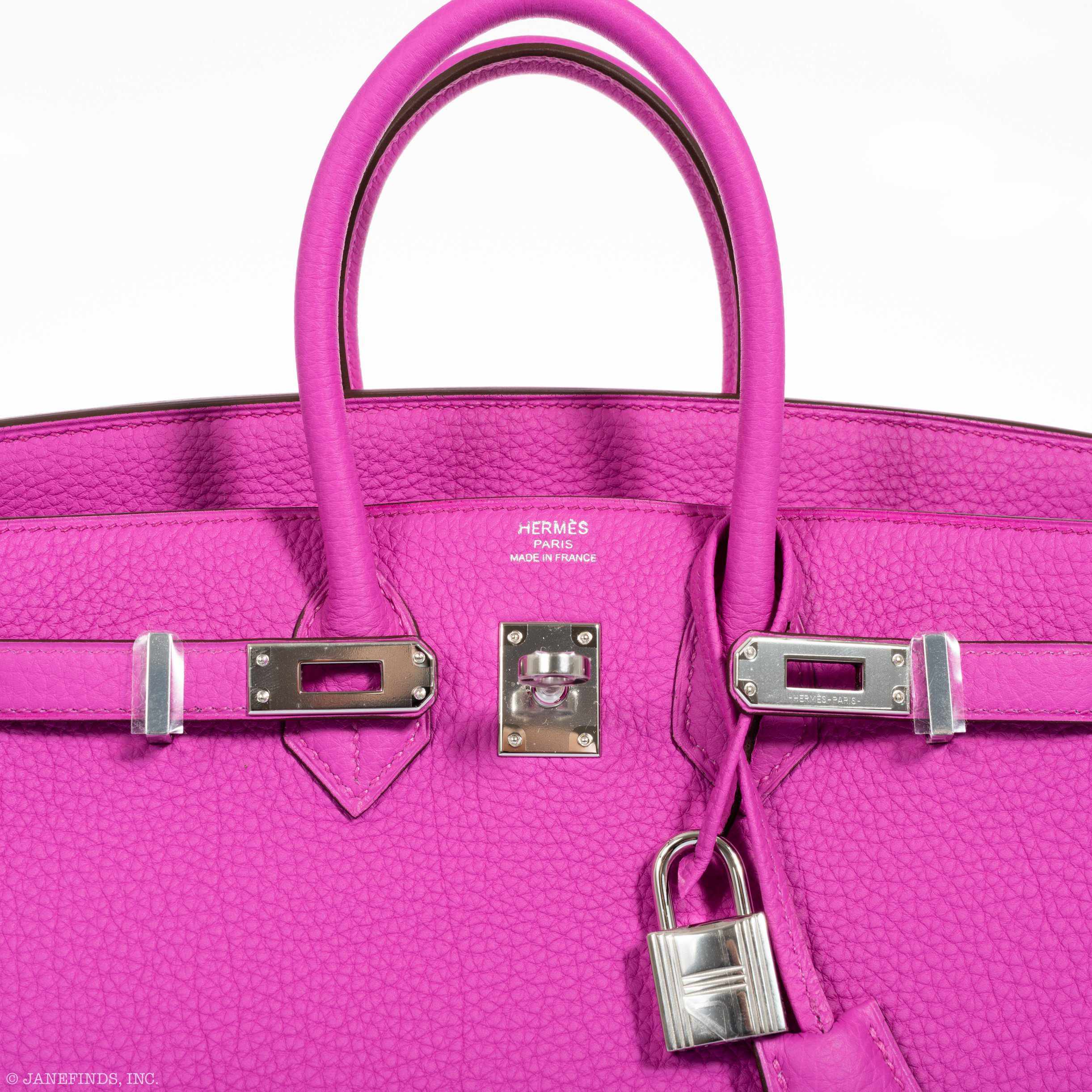 HermÃƒÆ’Ã‚Â¨s Birkin 25 Magnolia Togo Palladium Hardware