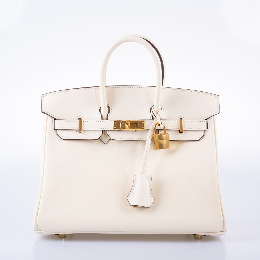 HermÃƒÆ’Ã‚Â¨s Birkin 25 Nata Swift leather Gold Hardware - 2021, Z