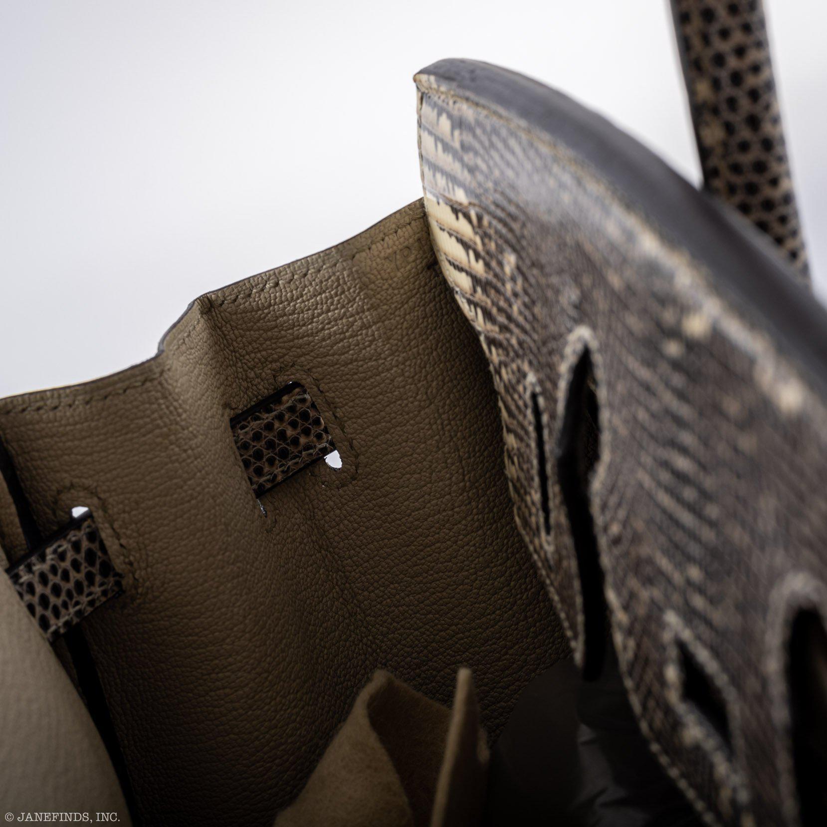 HermÃƒÆ’Ã‚Â¨s Birkin 25 Ombre Lizard Palladium Hardware