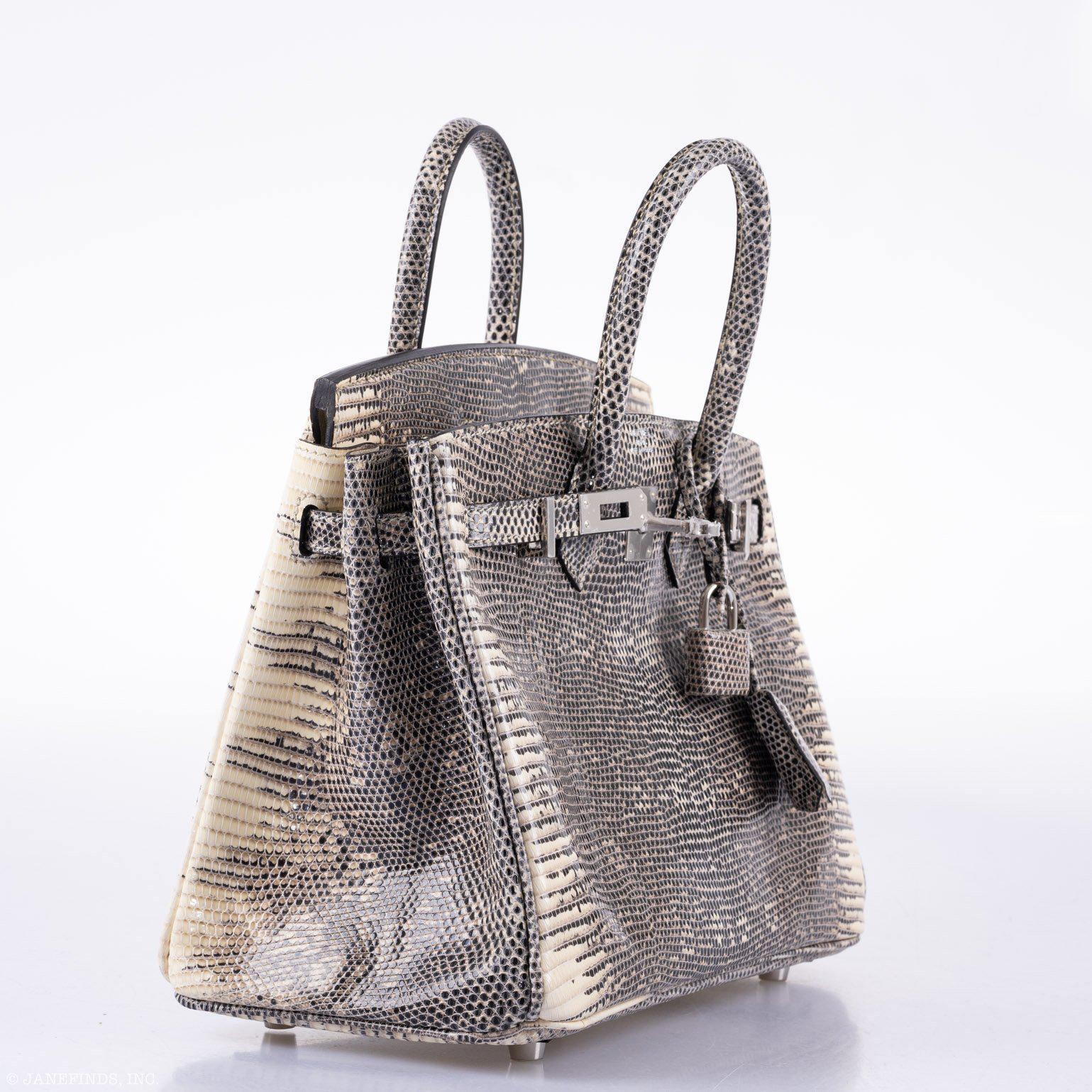 HermÃƒÆ’Ã‚Â¨s Birkin 25 Ombre Lizard Palladium Hardware
