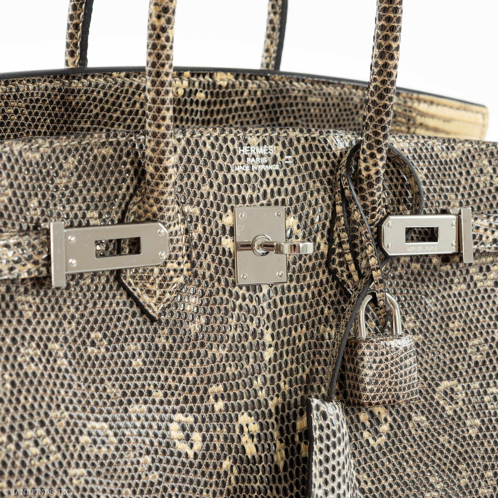 HermÃƒÆ’Ã‚Â¨s Birkin 25 Ombre Lizard Palladium Hardware - Rare