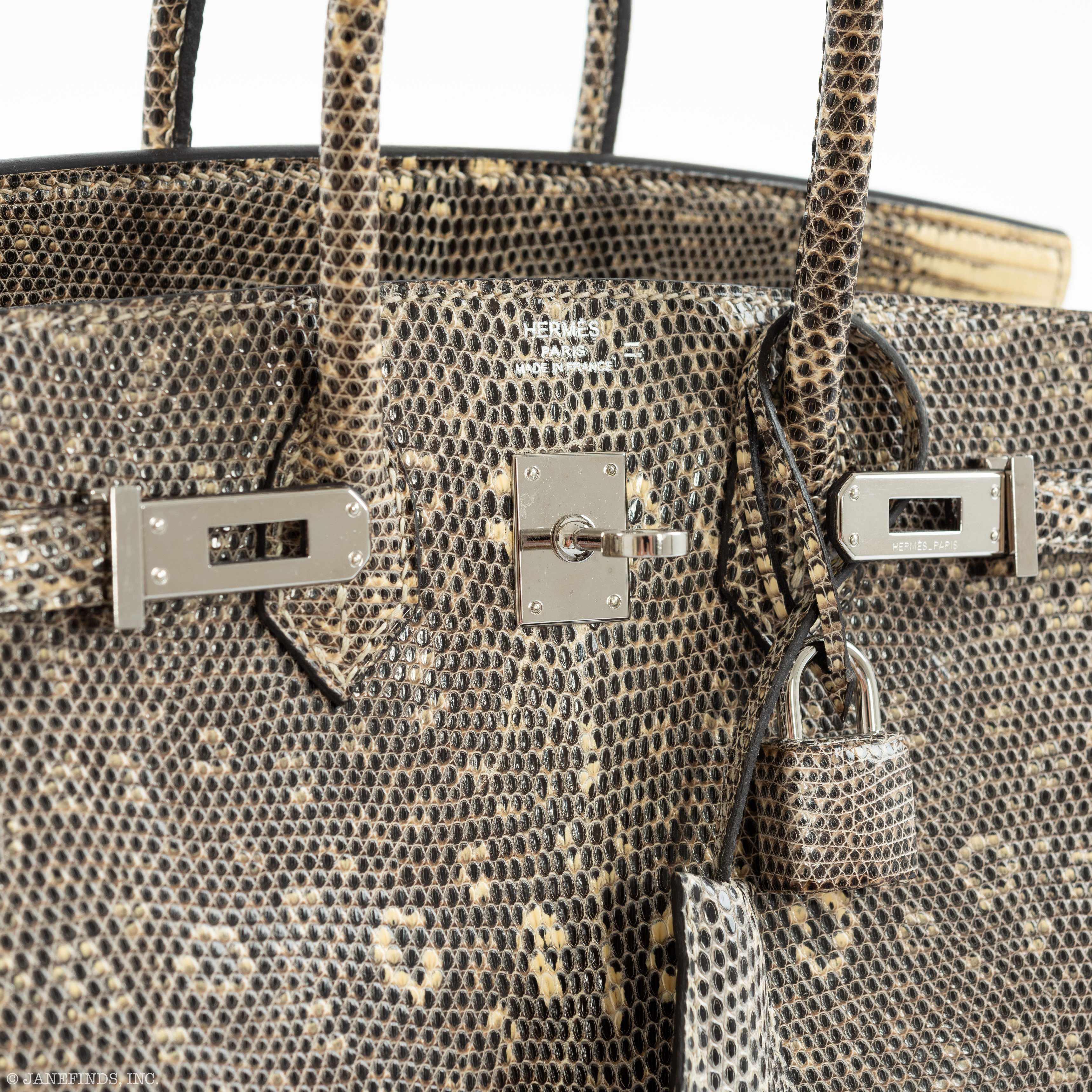 HermÃƒÆ’Ã‚Â¨s Birkin 25 Ombre Lizard Palladium Hardware - Rare
