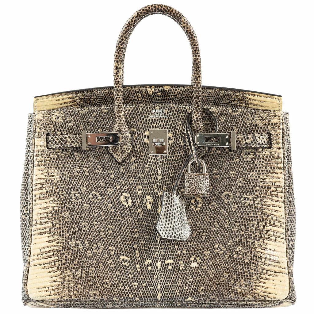 HermÃƒÆ’Ã‚Â¨s Birkin 25 Ombre Lizard Palladium Hardware - Rare