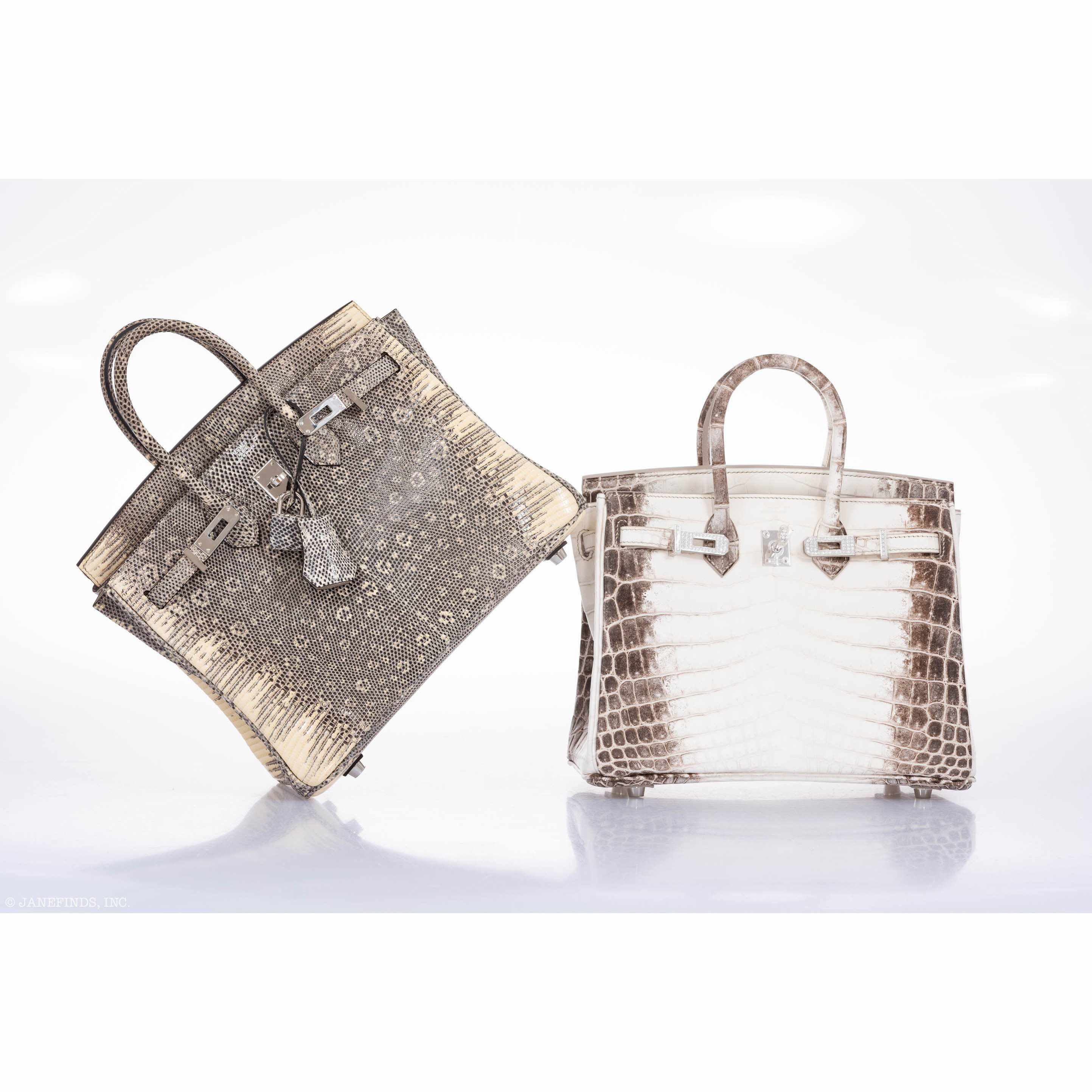 HermÃƒÆ’Ã‚Â¨s Birkin 25 Ombre Lizard Palladium Hardware - Very Rare