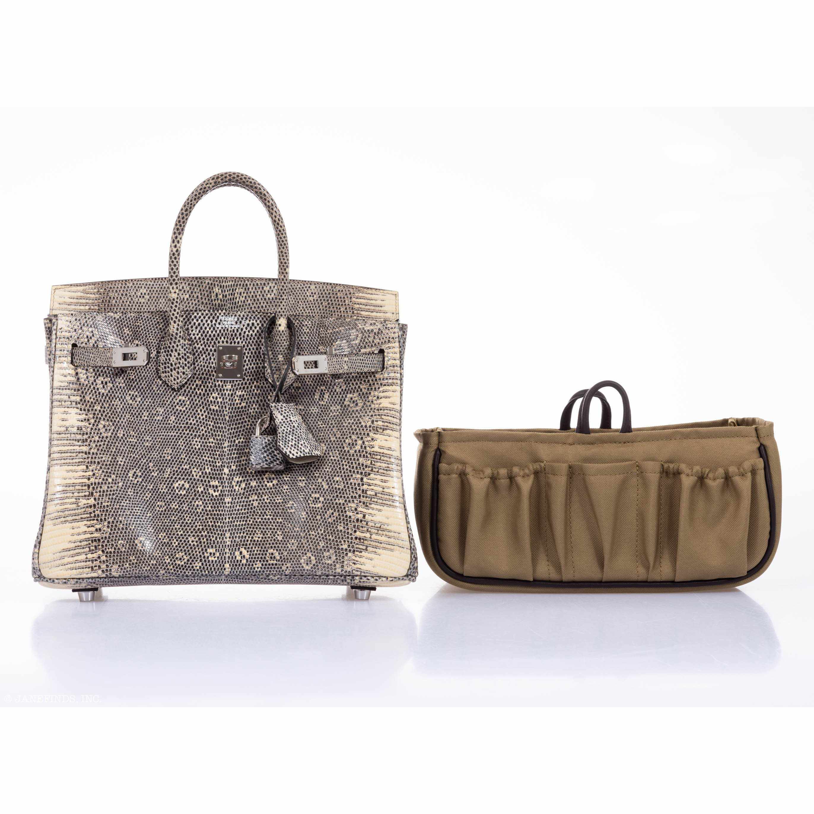 HermÃƒÆ’Ã‚Â¨s Birkin 25 Ombre Lizard Palladium Hardware - Very Rare