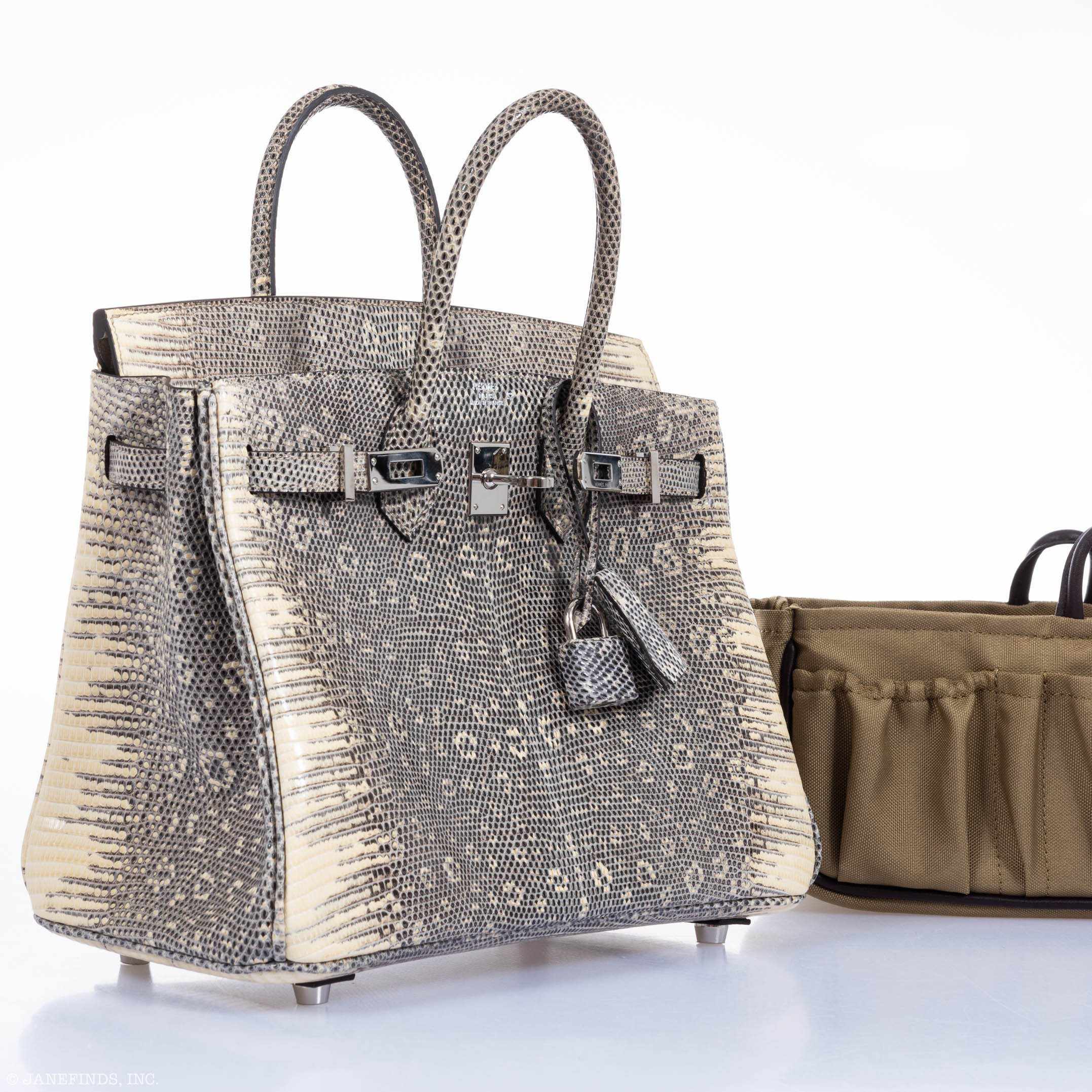 HermÃƒÆ’Ã‚Â¨s Birkin 25 Ombre Lizard Palladium Hardware - Very Rare