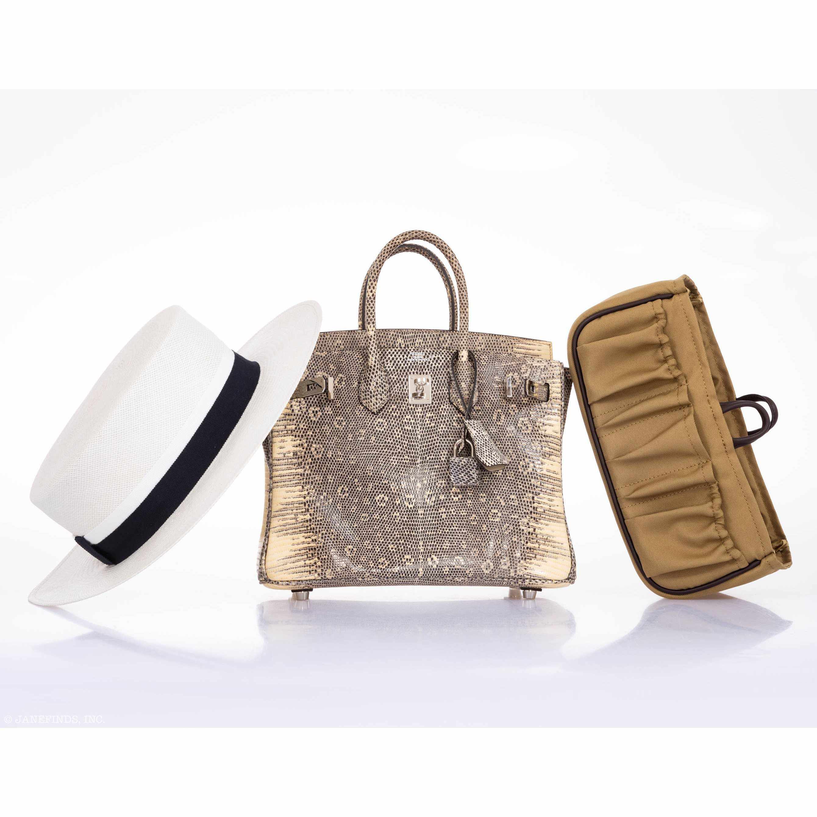 HermÃƒÆ’Ã‚Â¨s Birkin 25 Ombre Lizard Palladium Hardware - Very Rare