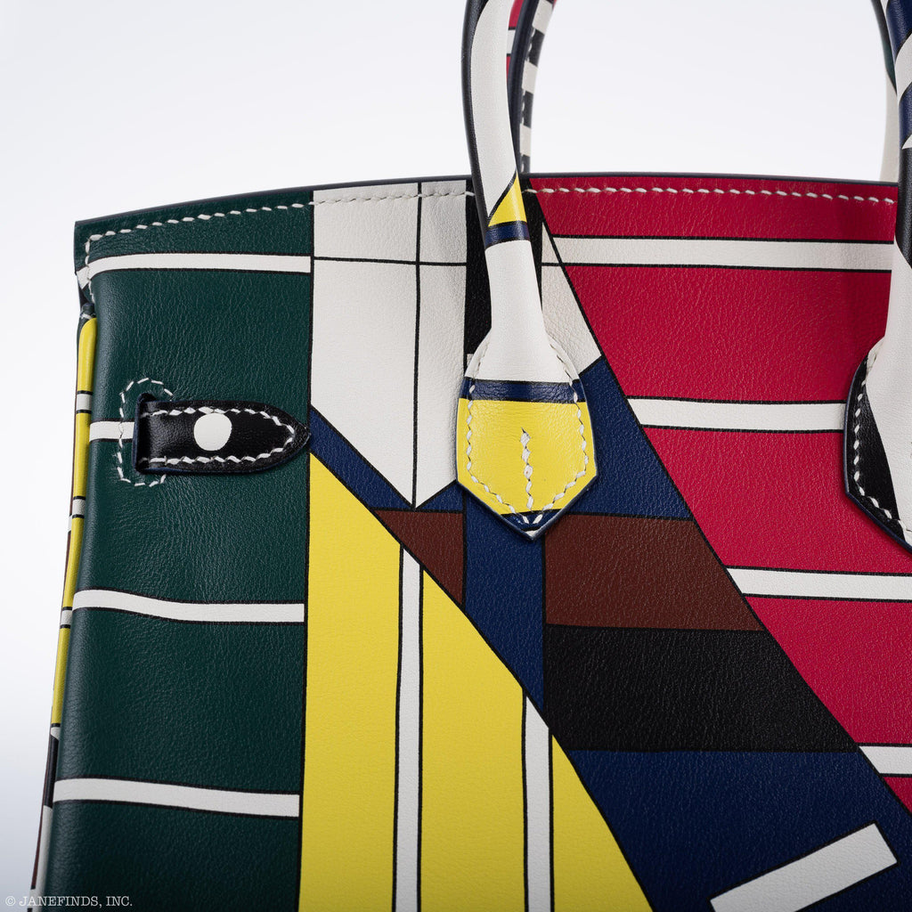 HermÃƒÆ’Ã‚Â¨s Birkin 25 "One Two Three And Away We Go!" Limited Edition By Nigel Peak Multicolor Swift Leather - 2018, C