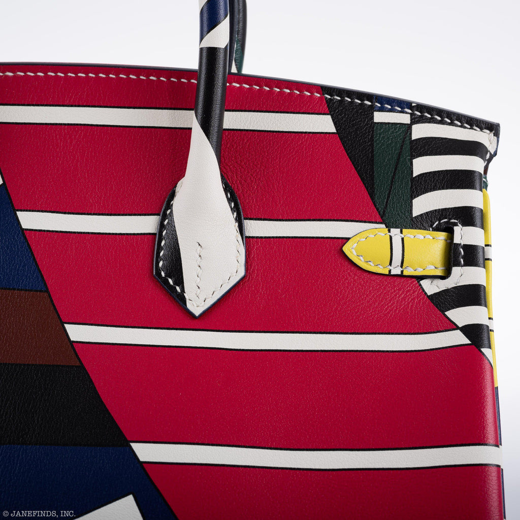 HermÃƒÆ’Ã‚Â¨s Birkin 25 "One Two Three And Away We Go!" Limited Edition By Nigel Peak Multicolor Swift Leather - 2018, C