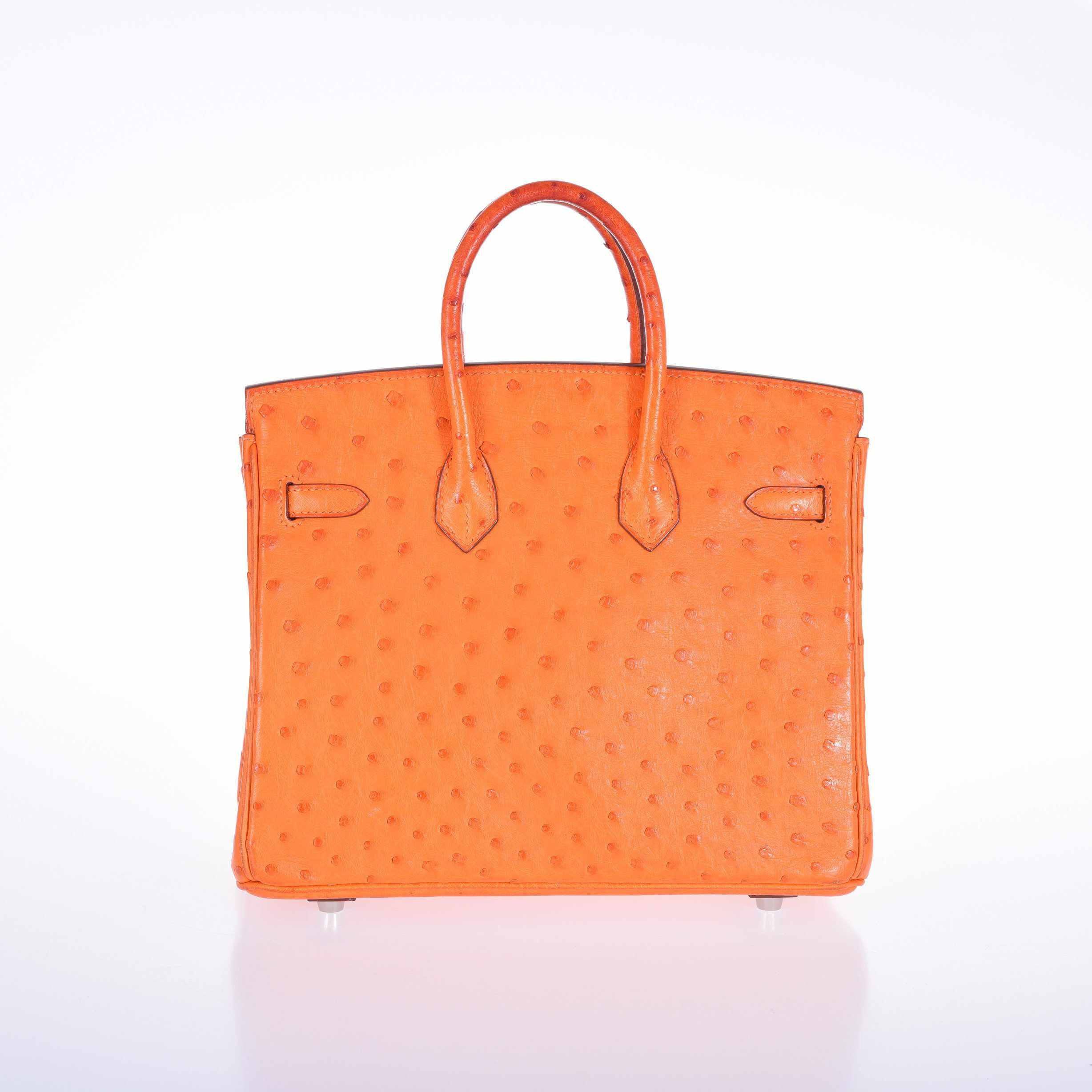 HermÃƒÆ’Ã‚Â¨s Birkin 25 Ostrich Tangerine Orange Palladium