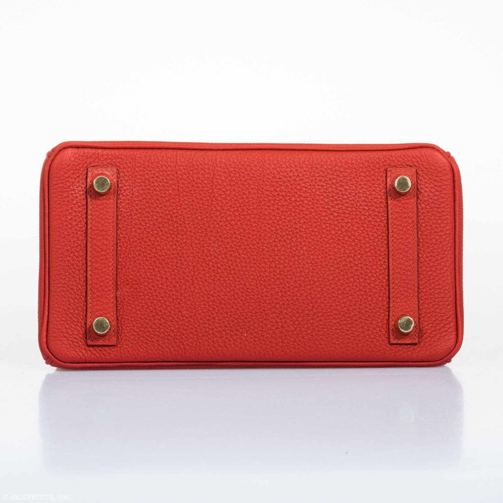 HermÃƒÆ’Ã‚Â¨s Birkin 25 Red Vermillion Togo Gold Hardware
