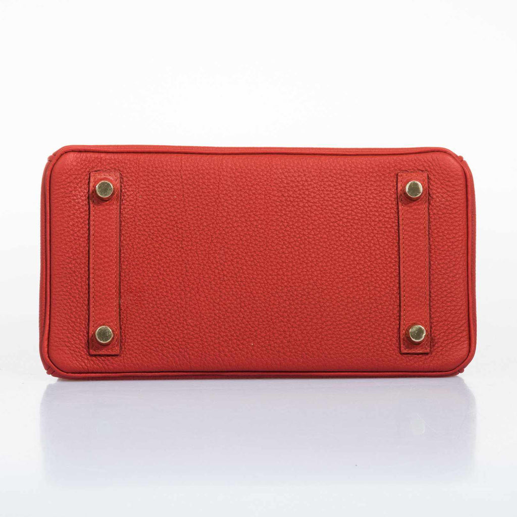 HermÃƒÆ’Ã‚Â¨s Birkin 25 Red Vermillion Togo Gold Hardware