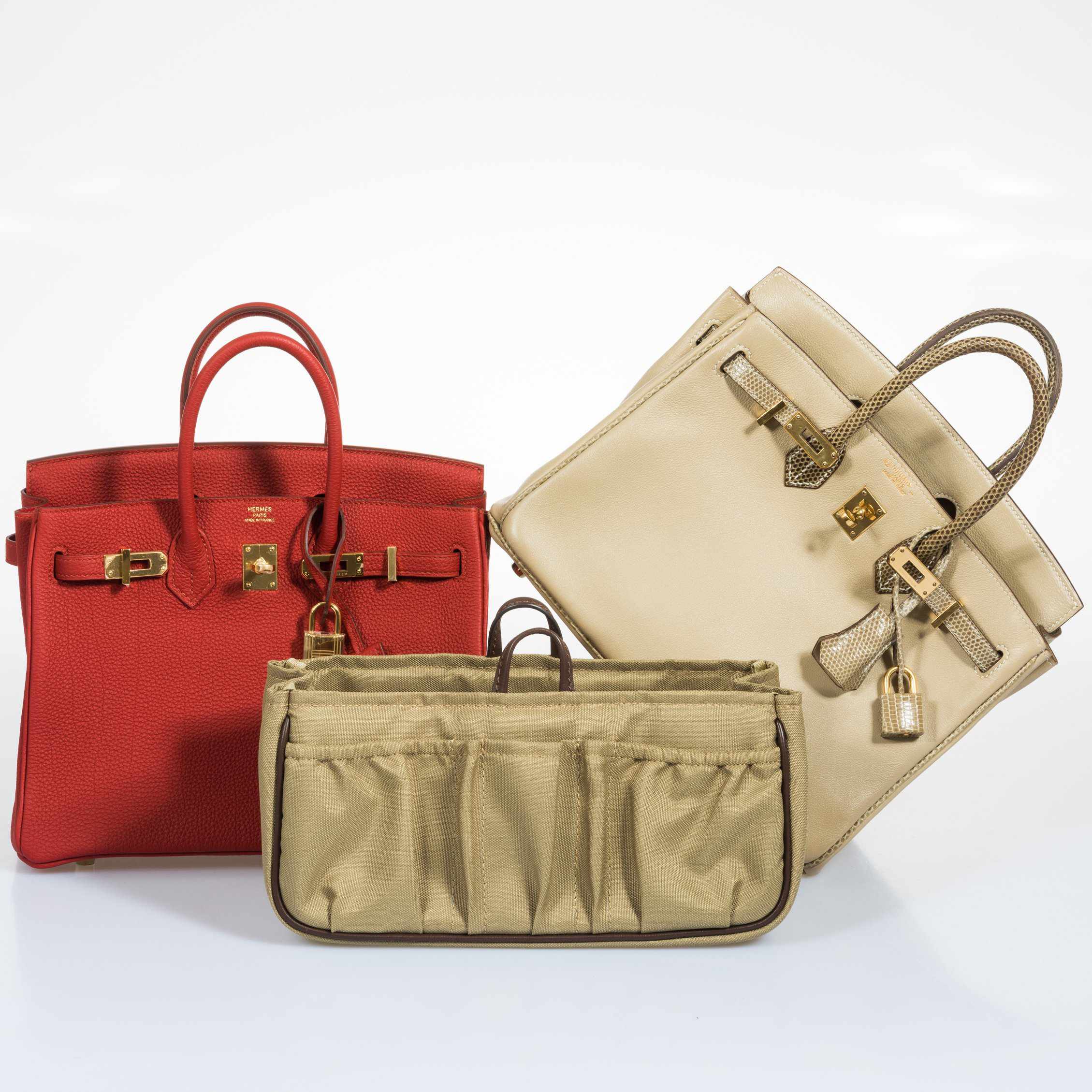 HermÃƒÆ’Ã‚Â¨s Birkin 25 Red Vermillion Togo Gold Hardware