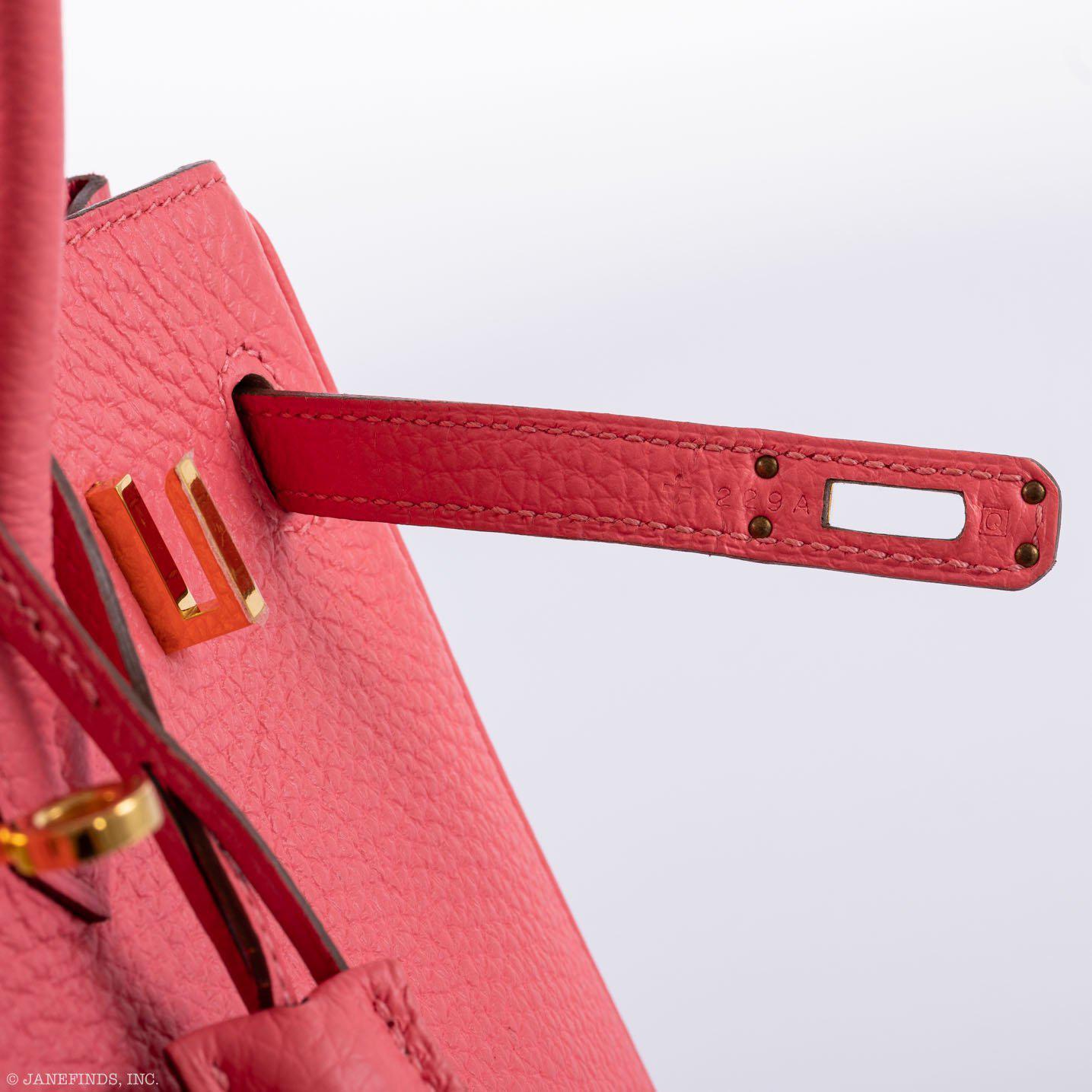 HermÃƒÆ’Ã‚Â¨s Birkin 25 Rose Lipstick Togo Gold Hardware - 2013, Q Square