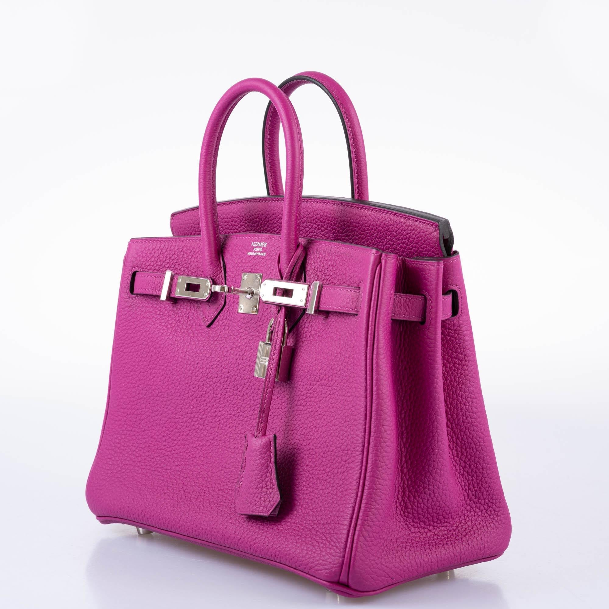 HermÃƒÆ’Ã‚Â¨s Birkin 25 Rose Pourpre Togo with Palladium Hardware - 2017, A
