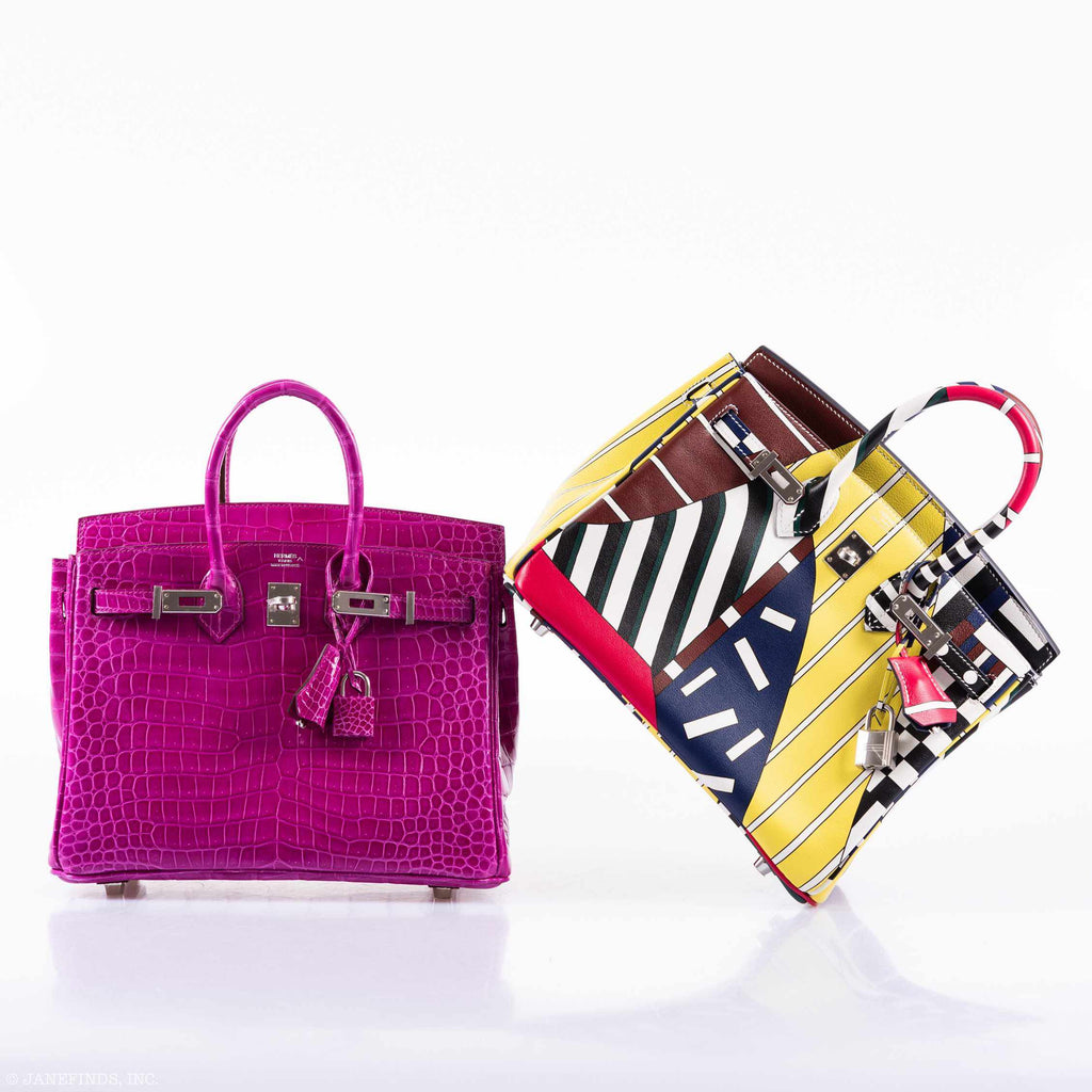 HermÃƒÆ’Ã‚Â¨s Birkin 25 Rose Scheherazade Porosus Crocodile Palladium Hardware
