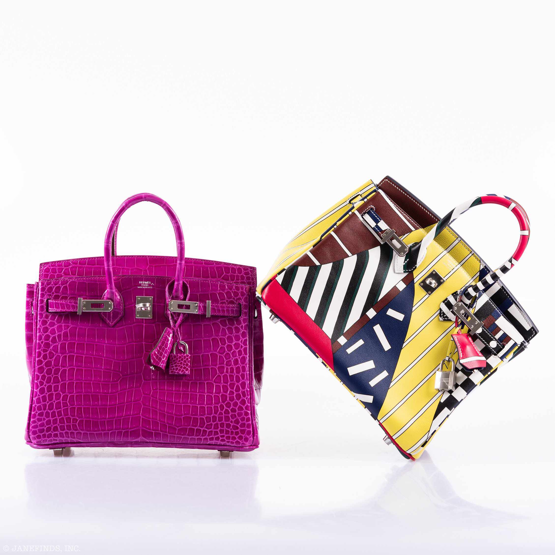 HermÃƒÆ’Ã‚Â¨s Birkin 25 Rose Scheherazade Porosus Crocodile Palladium Hardware