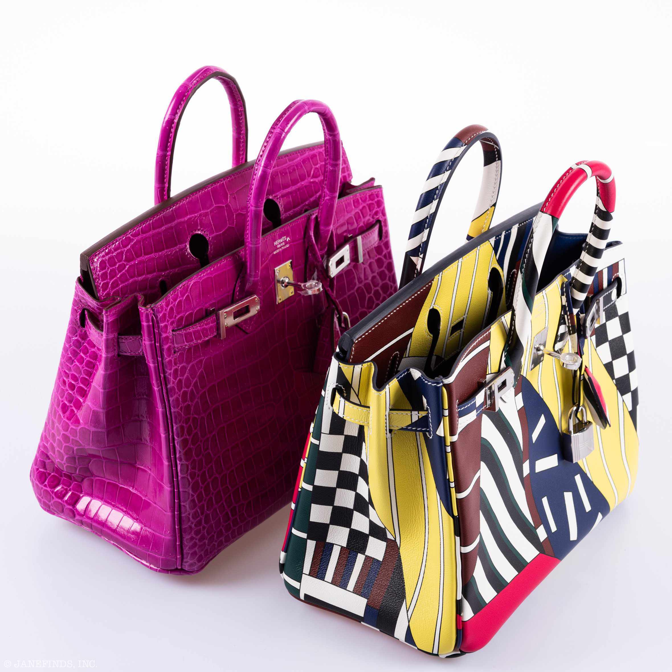 HermÃƒÆ’Ã‚Â¨s Birkin 25 Rose Scheherazade Porosus Crocodile Palladium Hardware