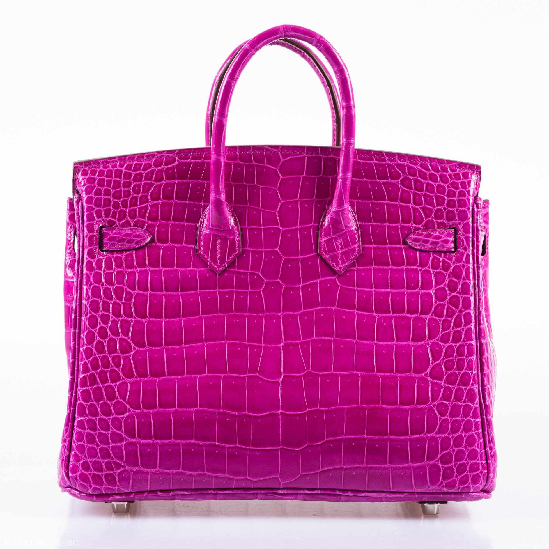 HermÃƒÆ’Ã‚Â¨s Birkin 25 Rose Scheherazade Porosus Crocodile Palladium Hardware