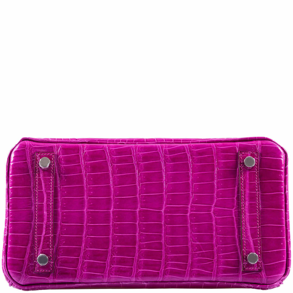 HermÃƒÆ’Ã‚Â¨s Birkin 25 Rose Scheherazade Porosus Crocodile Palladium Hardware