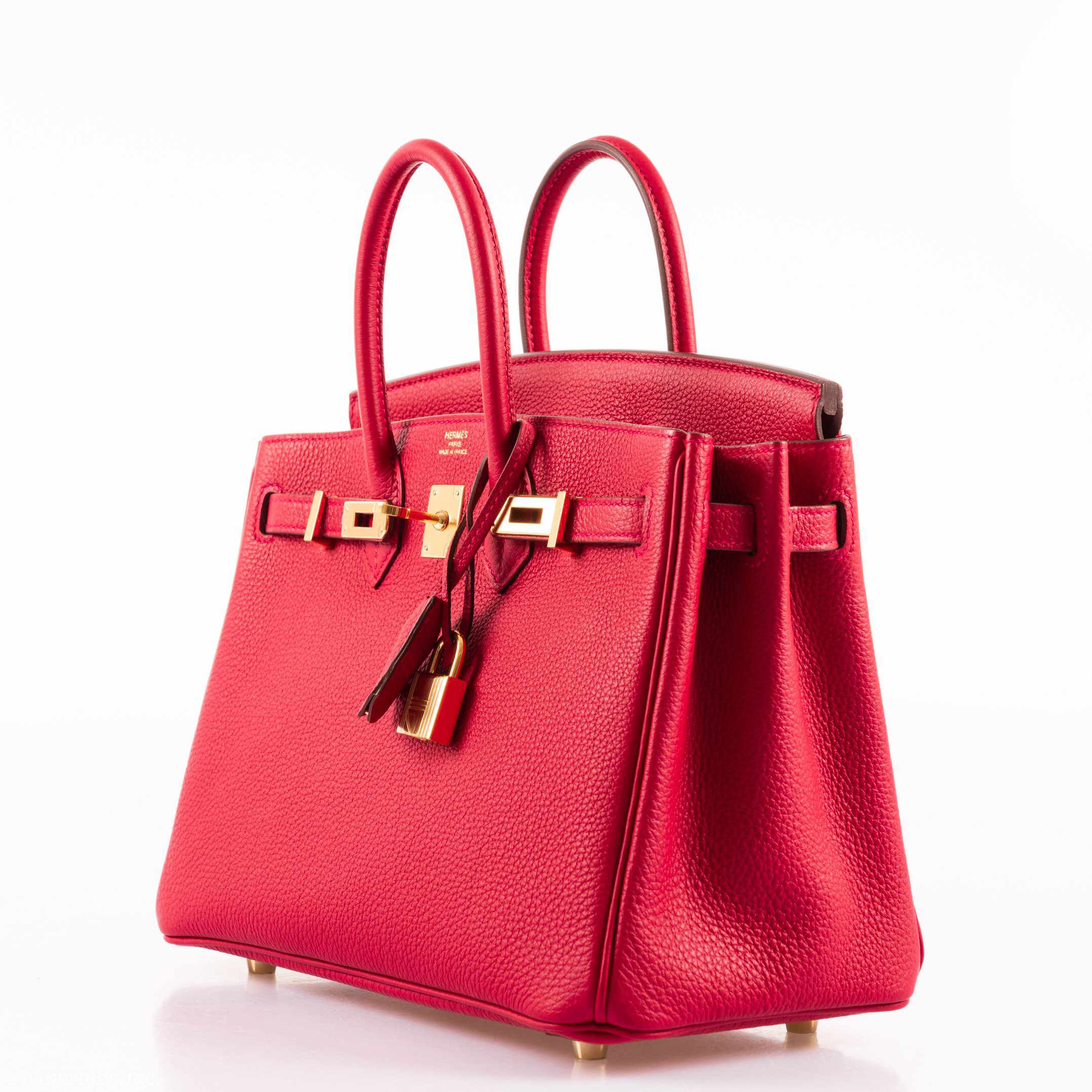 HermÃƒÆ’Ã‚Â¨s Birkin 25 Rouge Vif Togo Gold Hardware