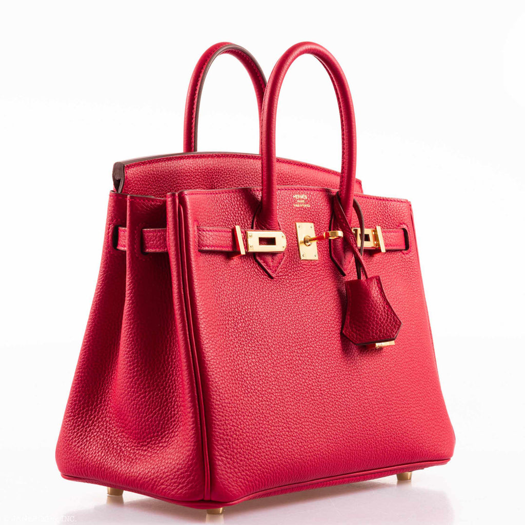 HermÃƒÆ’Ã‚Â¨s Birkin 25 Rouge Vif Togo Gold Hardware