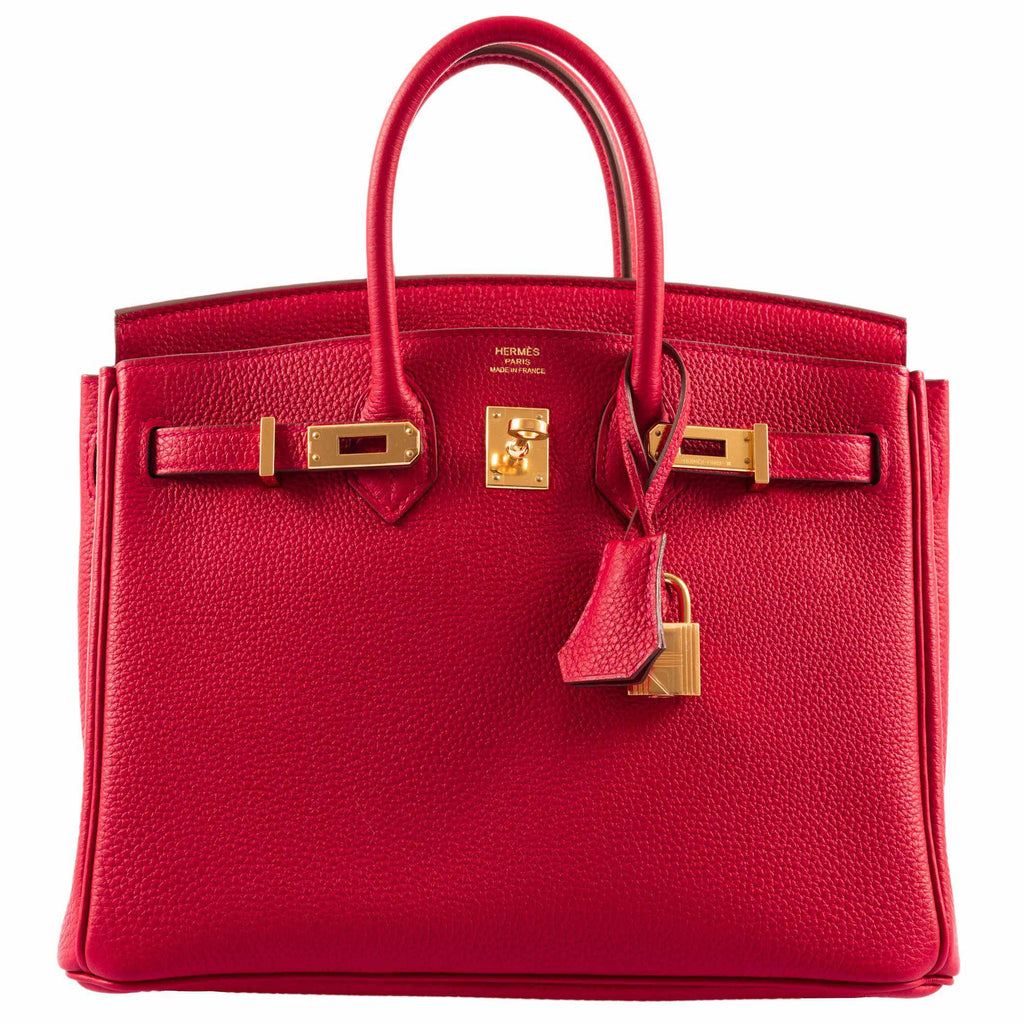 HermÃƒÆ’Ã‚Â¨s Birkin 25 Rouge Vif Togo Gold Hardware