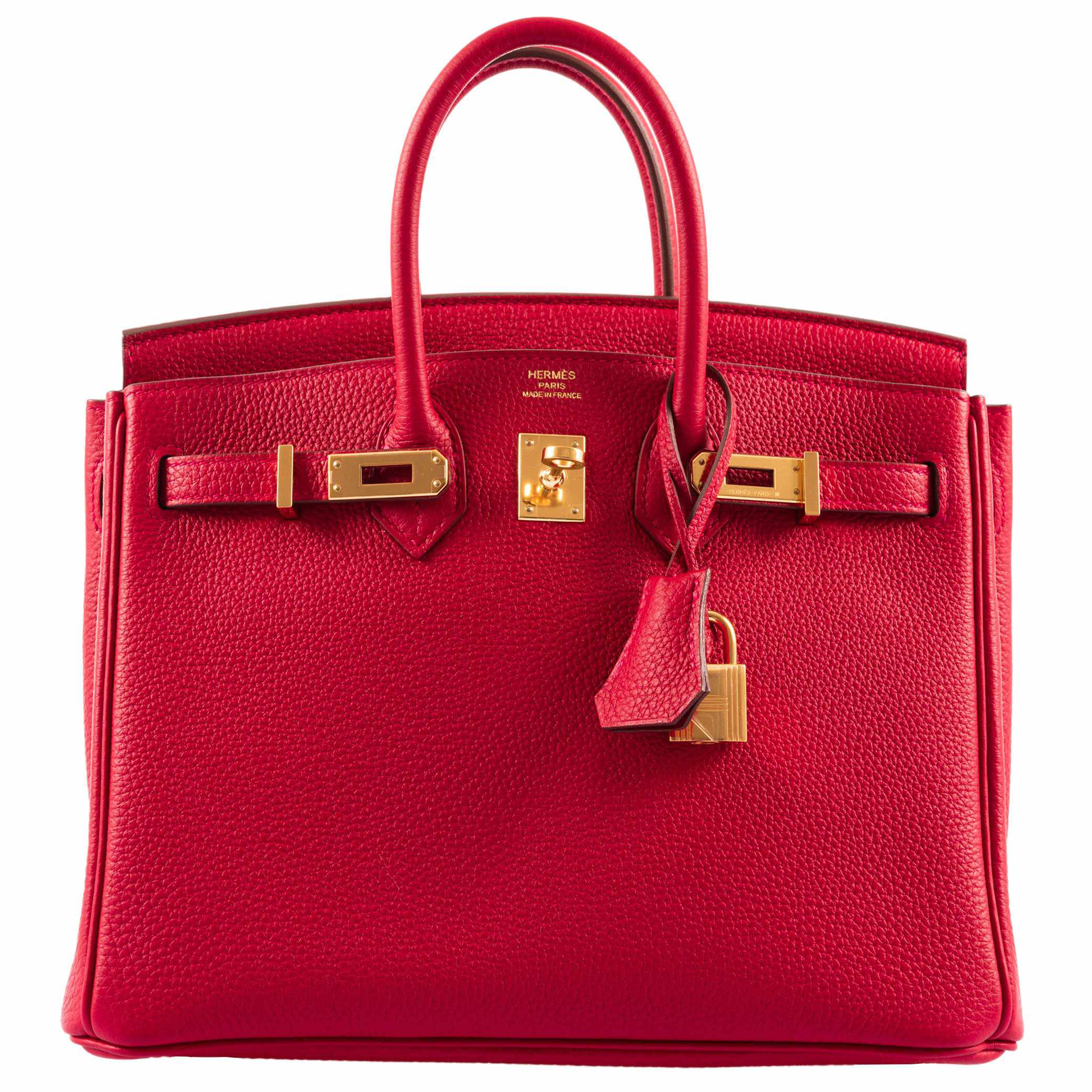 HermÃƒÆ’Ã‚Â¨s Birkin 25 Rouge Vif Togo Gold Hardware