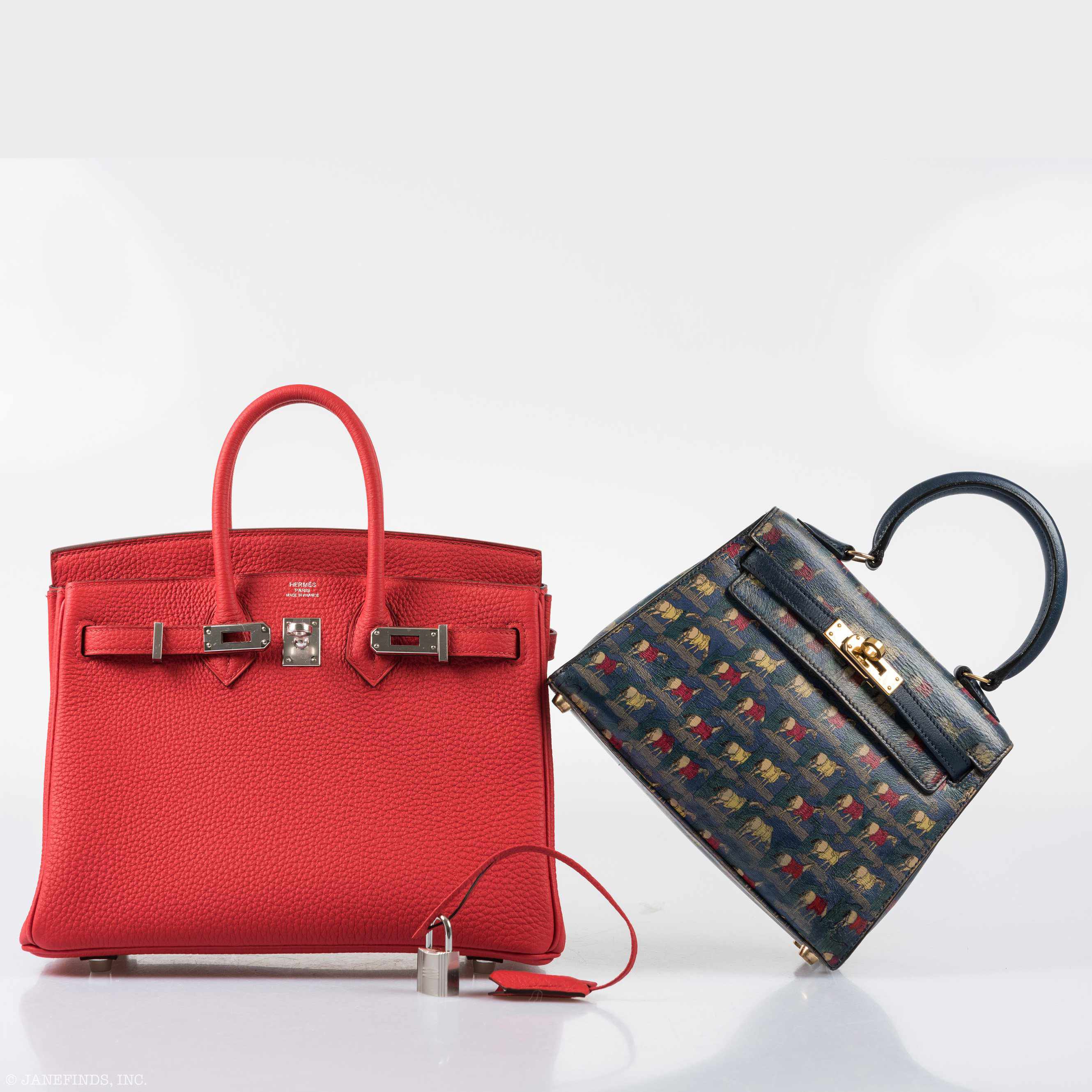 HermÃƒÆ’Ã‚Â¨s Birkin 25 Rouge de Coeur Togo Palladium Hardware