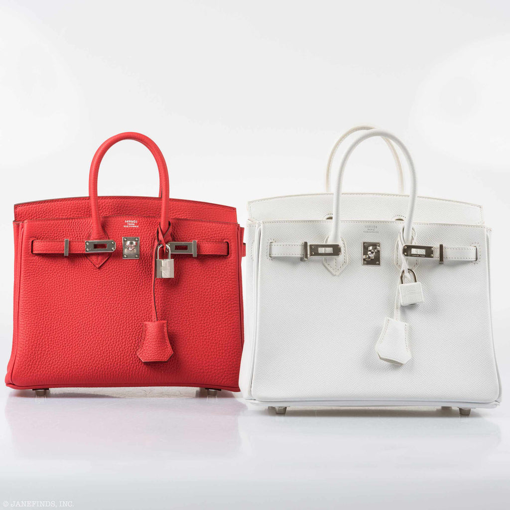 HermÃƒÆ’Ã‚Â¨s Birkin 25 Rouge de Coeur Togo Palladium Hardware