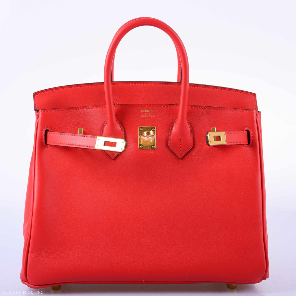 HermÃƒÆ’Ã‚Â¨s Birkin 25 Rouge de Couer Swift leather Gold Hardware - 2019, D