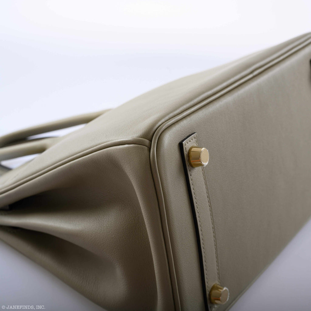 HermÃƒÆ’Ã‚Â¨s Birkin 25 Sauge Swift Gold Hardware - 2016, X