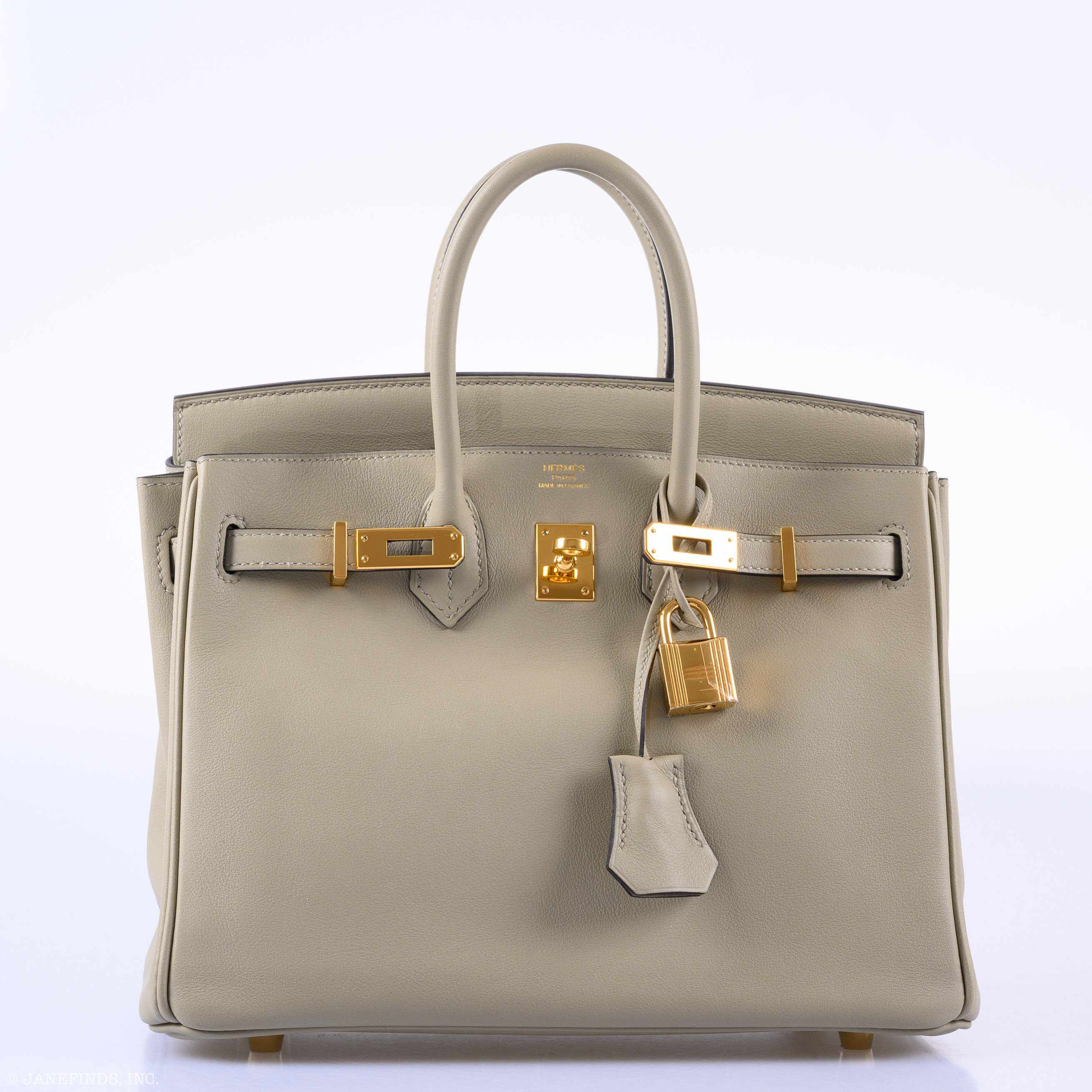 HermÃƒÆ’Ã‚Â¨s Birkin 25 Sauge Swift Gold Hardware - 2016, X
